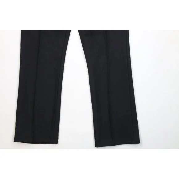 Vintage 90s Wrangler Mens 38x30 Knit Flared Wide Leg Western Chino Pants Black